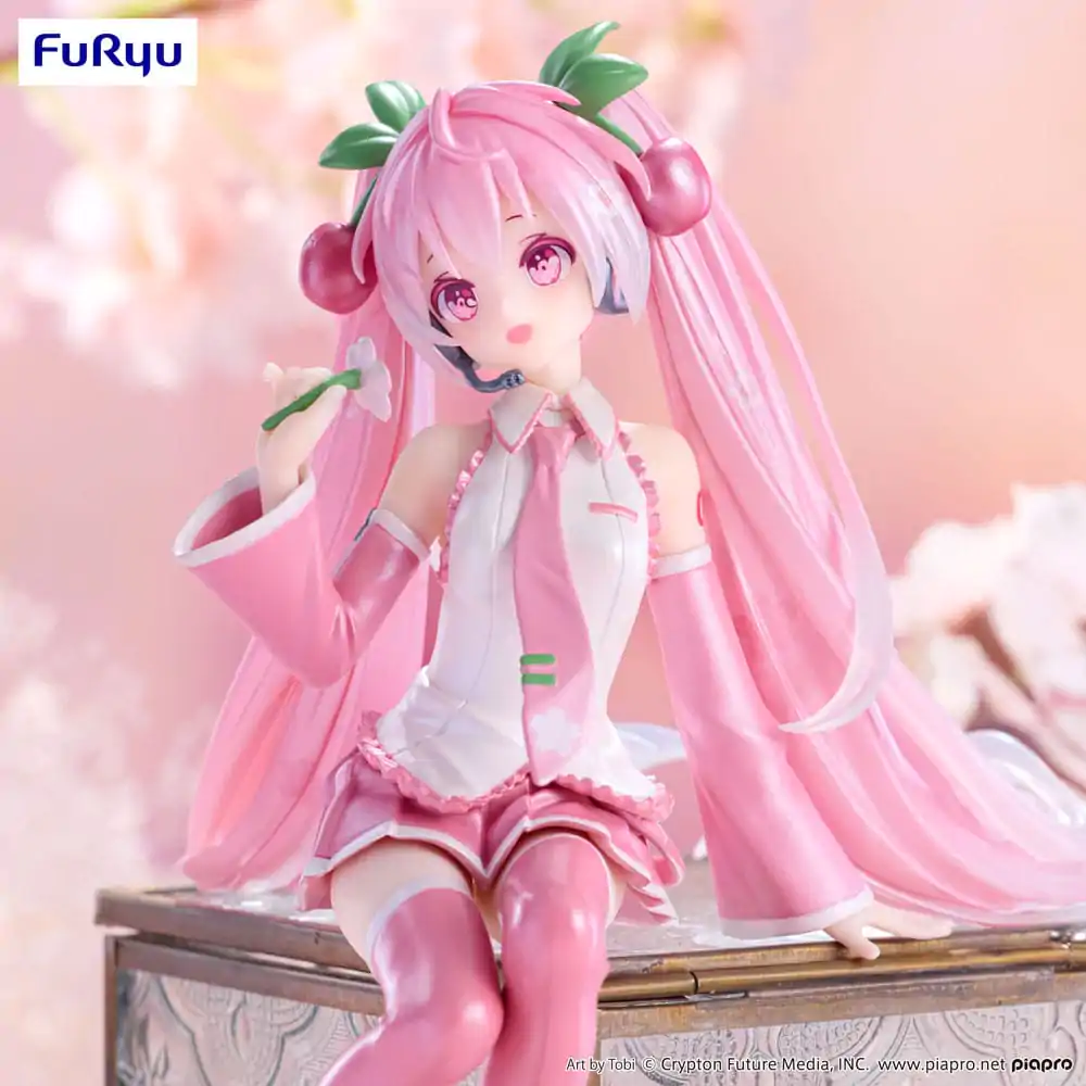 Hatsune Miku Noodle Stopper PVC Statue Sakura Miku 2024 Pearl Color Ver. 15 cm termékfotó