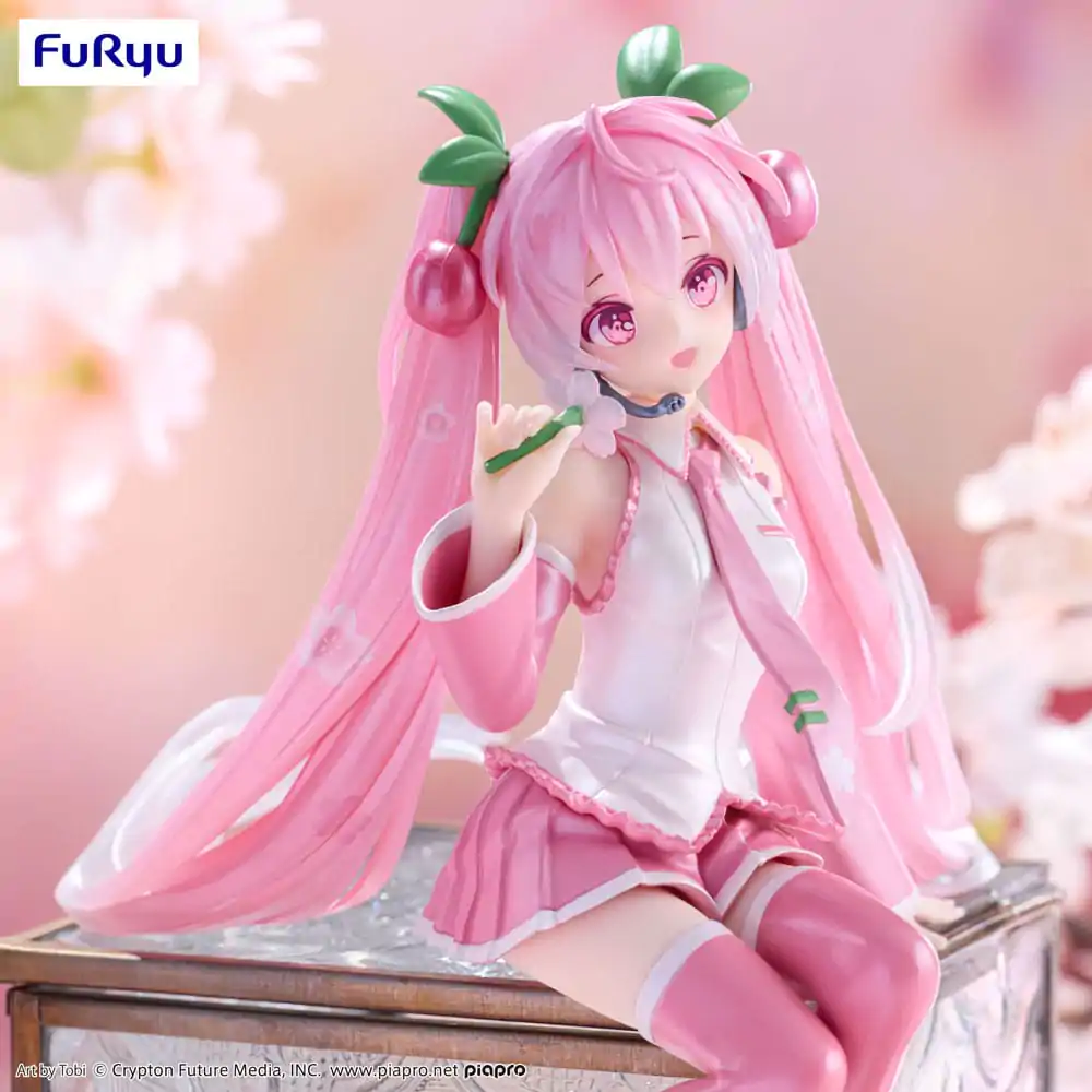 Hatsune Miku Noodle Stopper PVC Statue Sakura Miku 2024 Pearl Color Ver. 15 cm termékfotó