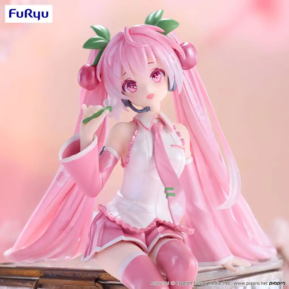 Hatsune Miku Noodle Stopper PVC Statue Sakura Miku 2024 Pearl Color Ver. 15 cm termékfotó