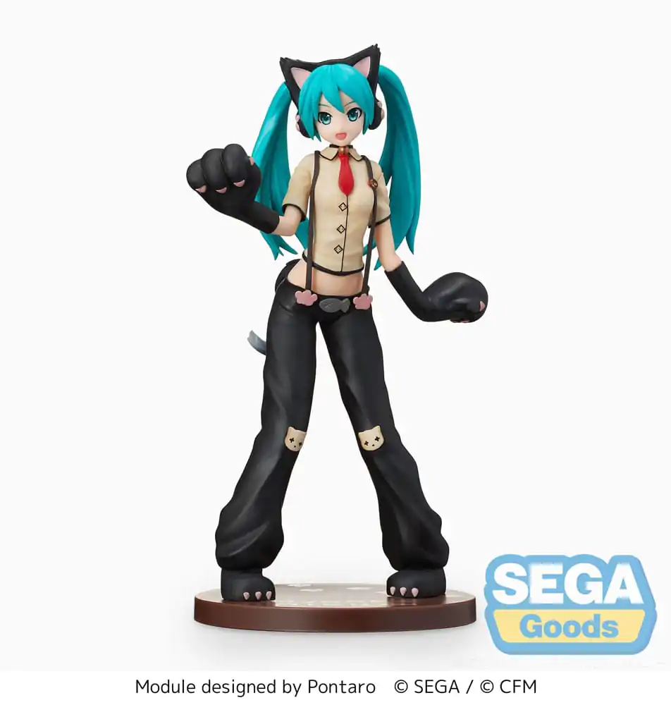 Hatsune Miku Project DIVA Arcade Future Tone SPM PVC Statue Hatsune Miku Kitty Cat 23 cm termékfotó