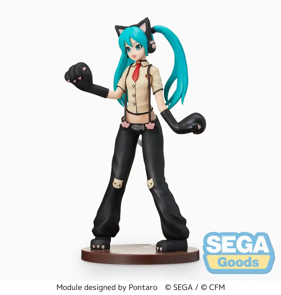 Hatsune Miku Project DIVA Arcade Future Tone SPM PVC Statue Hatsune Miku Kitty Cat 23 cm termékfotó