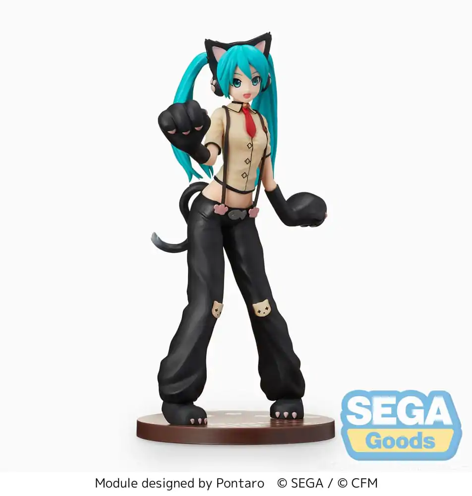 Hatsune Miku Project DIVA Arcade Future Tone SPM PVC Statue Hatsune Miku Kitty Cat 23 cm termékfotó