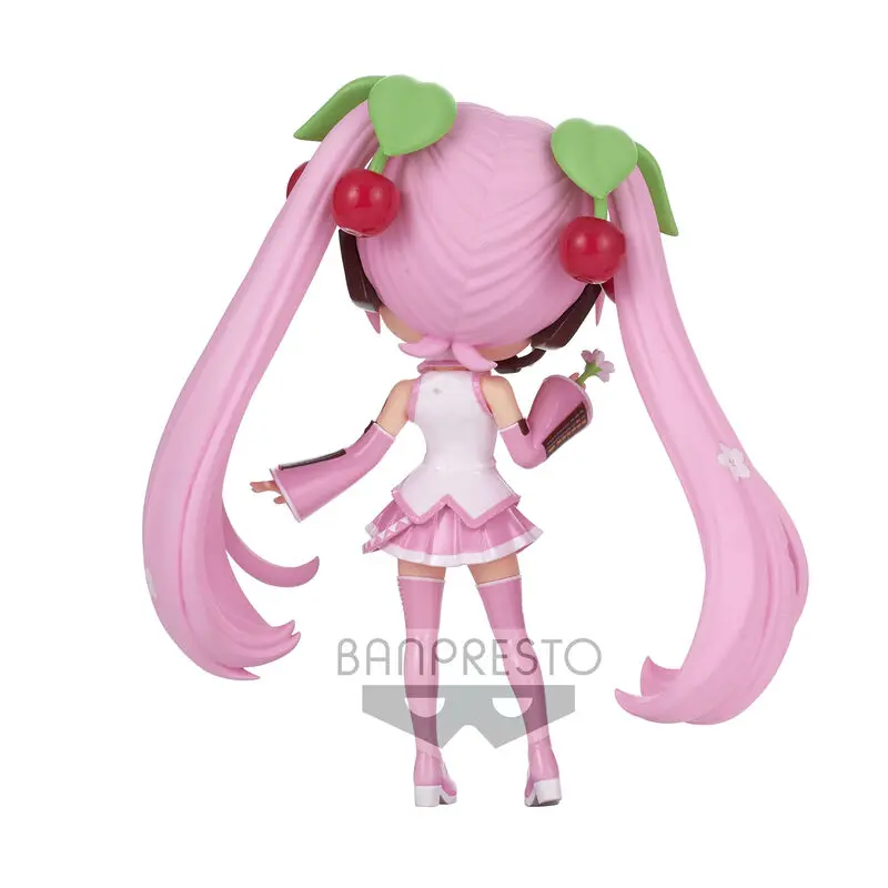 Mützesune Miku Q Posket Mini Figur Sakura Miku Ver. A 14 cm Produktfoto