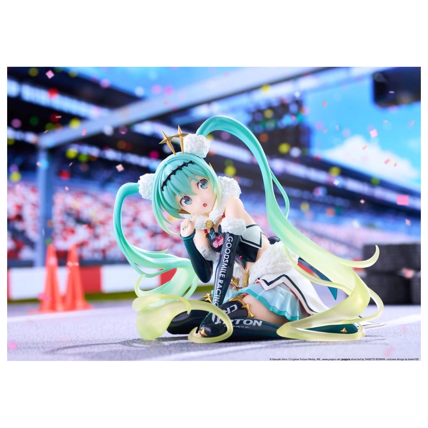Hatsune Miku Taito Kuji PVC Figur Racing Miku 2018 Ver. Round 8 13 cm Produktfoto