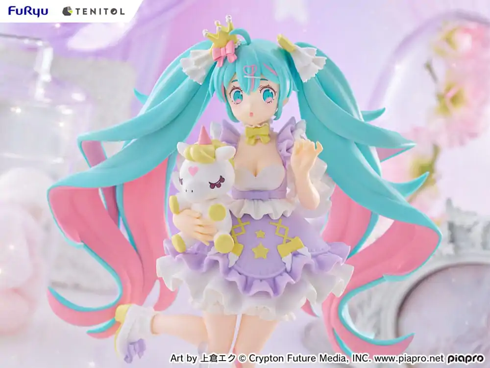Hatsune Miku Tenitol PVC Statue Hatsune Miku Yumekawa Princess Lavender Ver. 21 cm Produktfoto