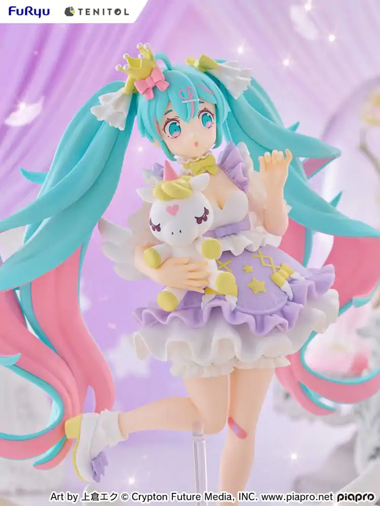 Hatsune Miku Tenitol PVC Statue Hatsune Miku Yumekawa Princess Lavender Ver. 21 cm Produktfoto