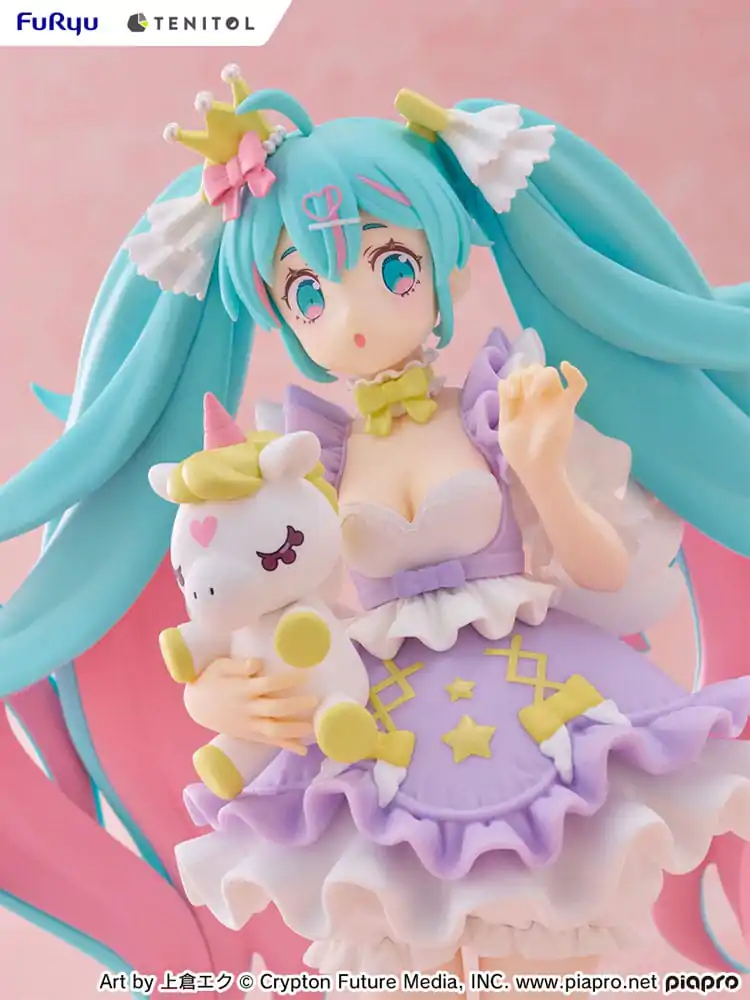 Hatsune Miku Tenitol PVC Statue Hatsune Miku Yumekawa Princess Lavender Ver. 21 cm Produktfoto