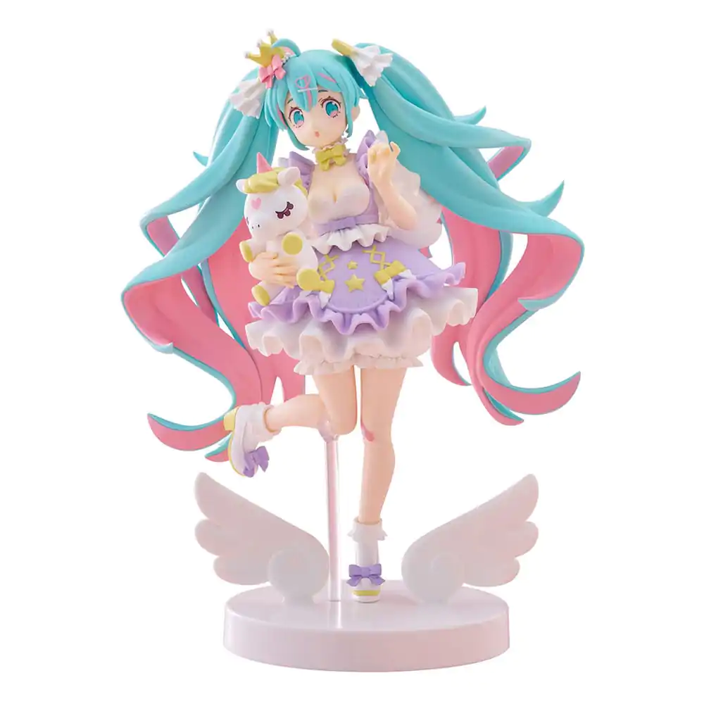 Hatsune Miku Tenitol PVC Statue Hatsune Miku Yumekawa Princess Lavender Ver. 21 cm Produktfoto