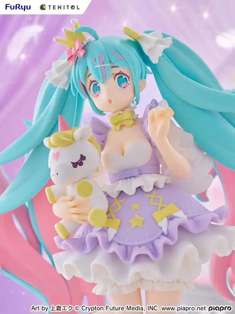 Hatsune Miku Tenitol PVC Statue Hatsune Miku Yumekawa Princess Lavender Ver. 21 cm Produktfoto
