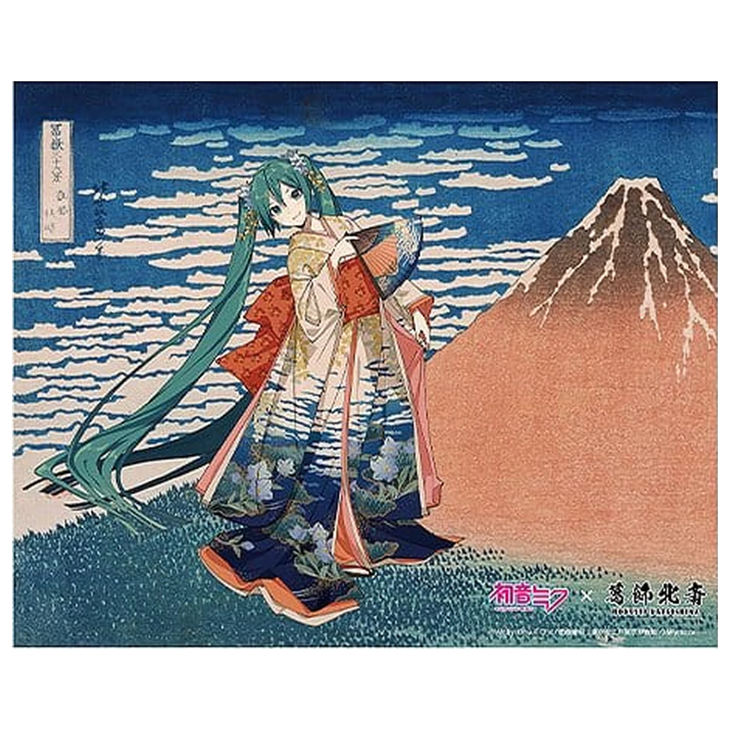 Hatsune Miku x Katsushika Hokusai iXima Leinwand-Kunstdruck The Great Wave off Kanagawa/Fine Wind, Clear Morning 27 x 22 cm Produktfoto