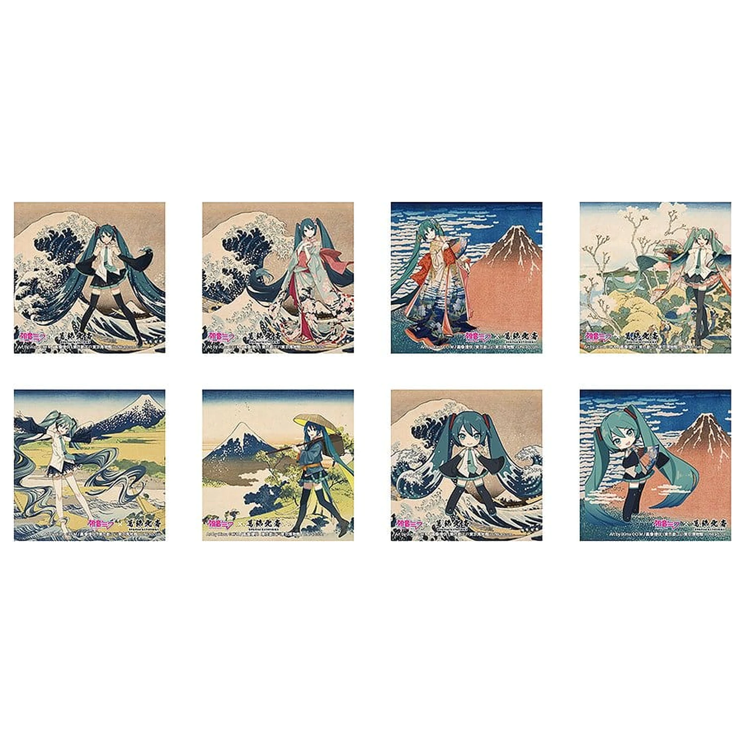 Hatsune Miku x Katsushika Hokusai iXima Sticker A/B/C/D/E/F/G/H Produktfoto
