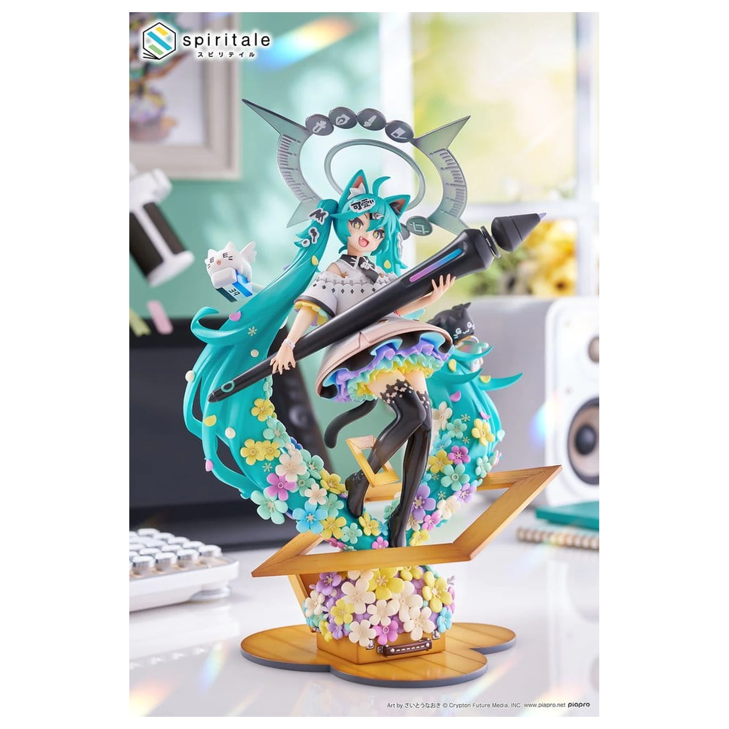Hatsune Miku x Naoki Saito PVC Statue 1/7 My Figure Making! The Painter Ver. 34 cm Produktfoto