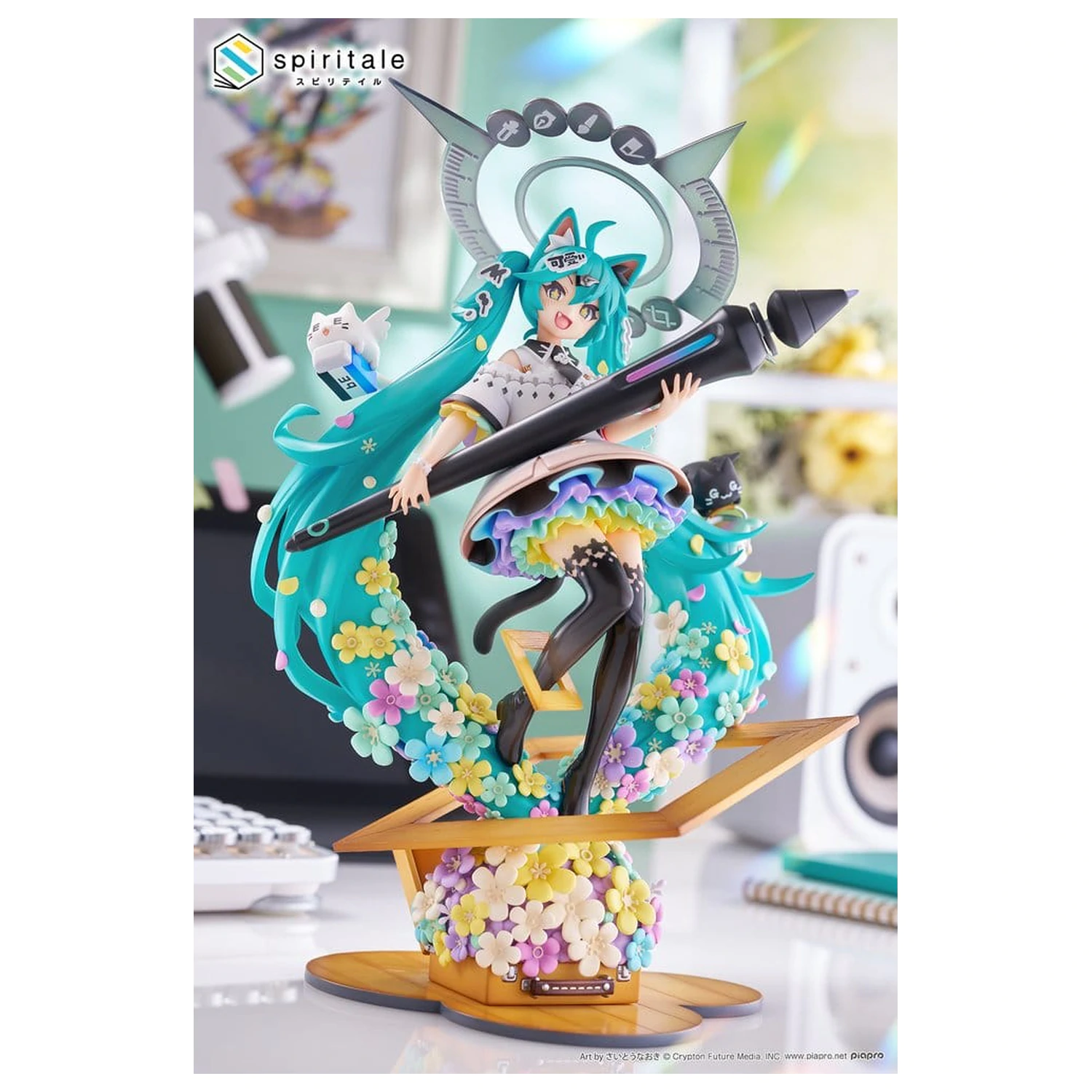 Hatsune Miku x Naoki Saito PVC Statue 1/7 My Figure Making! The Painter Ver. 34 cm Produktfoto