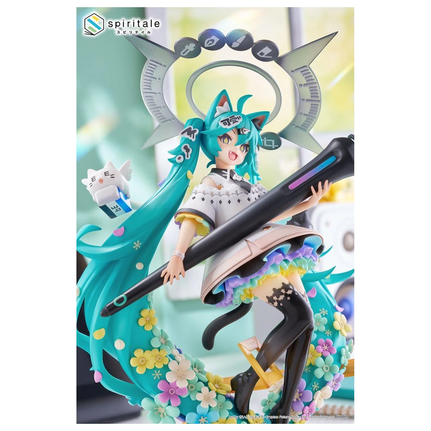 Hatsune Miku x Naoki Saito PVC Statue 1/7 My Figure Making! The Painter Ver. 34 cm Produktfoto