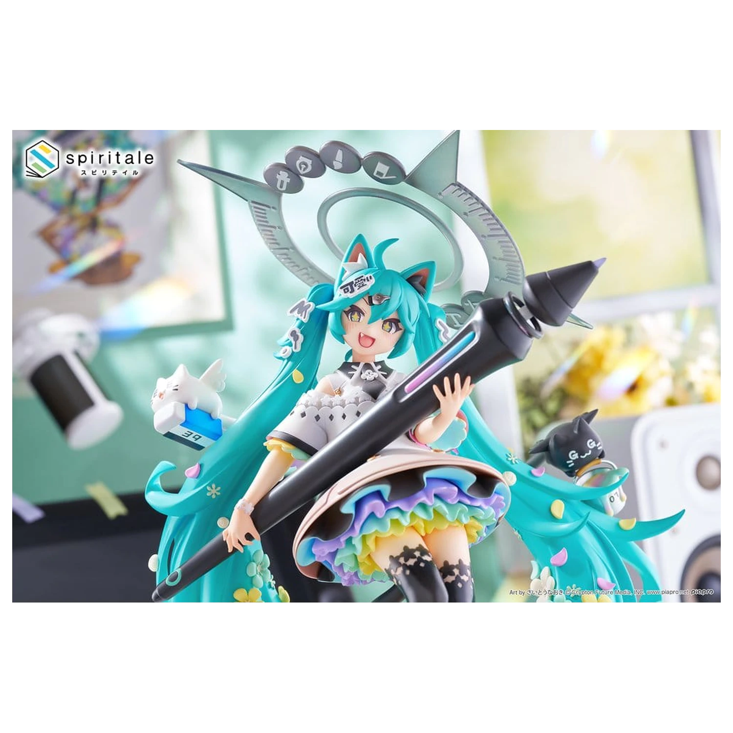 Hatsune Miku x Naoki Saito PVC Statue 1/7 My Figure Making! The Painter Ver. 34 cm Produktfoto