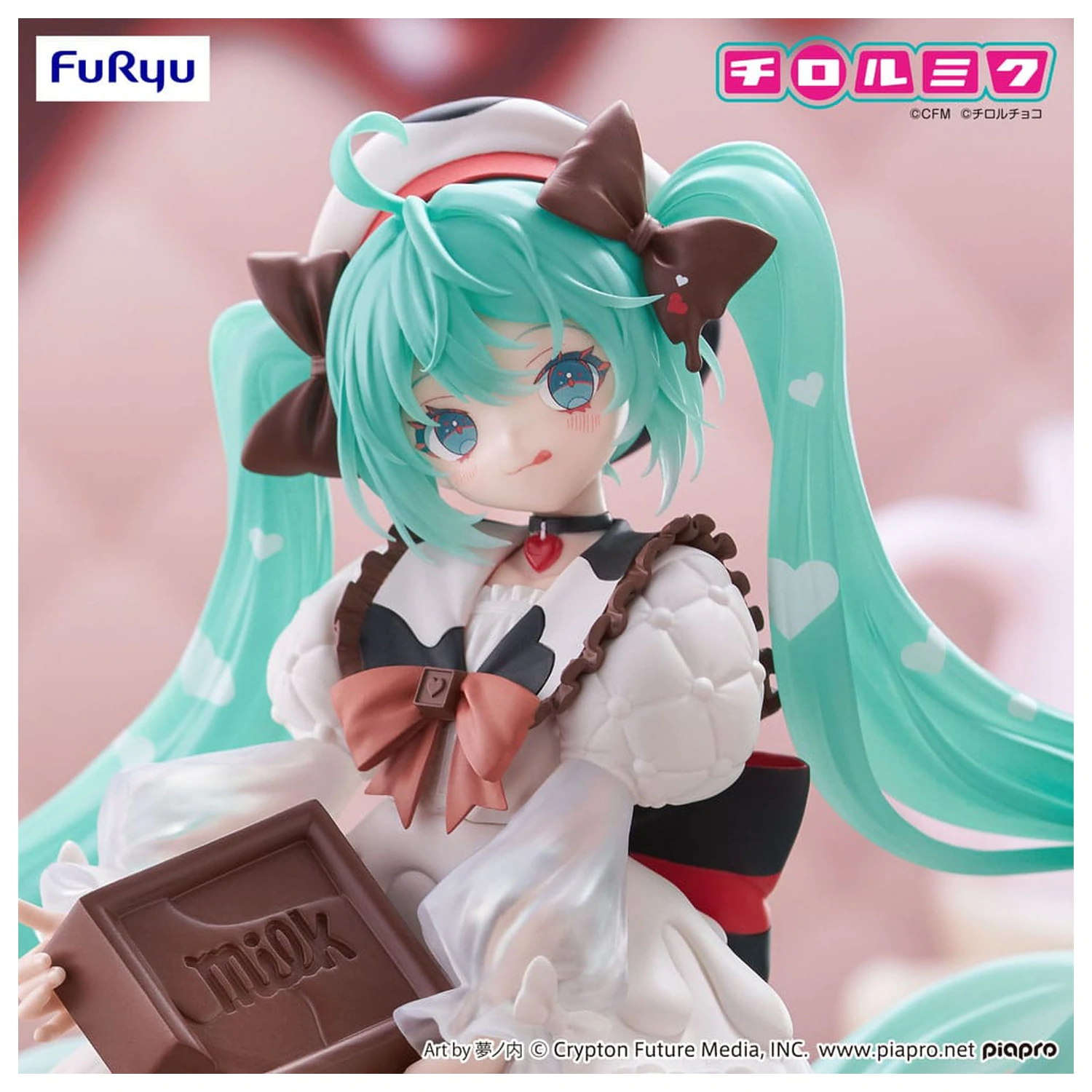 Hatsune Miku x Tirol Choco Trio-Try-iT PVC Statue Hatsune Miku Milk Ver. 18 cm Produktfoto