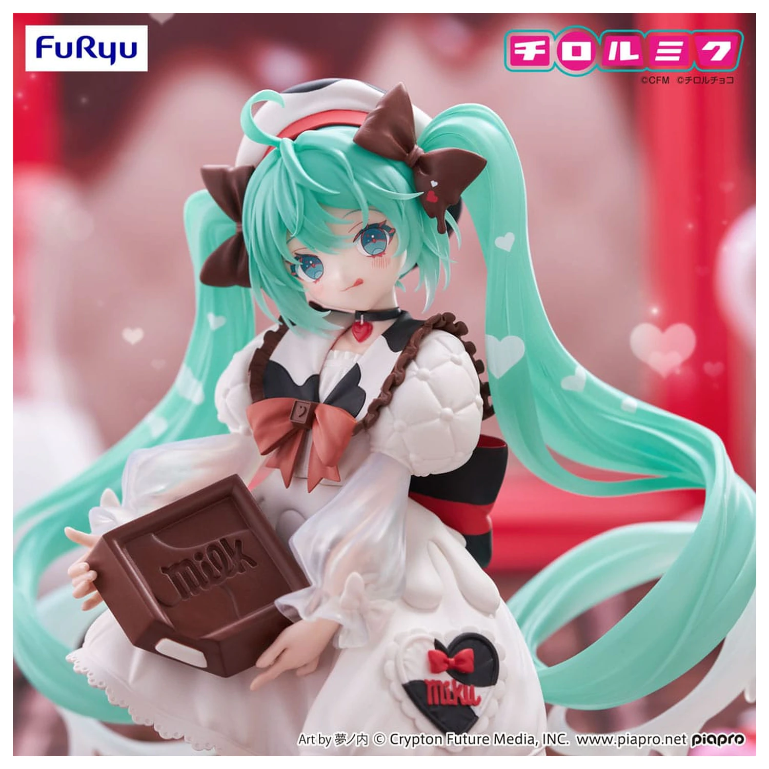 Hatsune Miku x Tirol Choco Trio-Try-iT PVC Statue Hatsune Miku Milk Ver. 18 cm Produktfoto