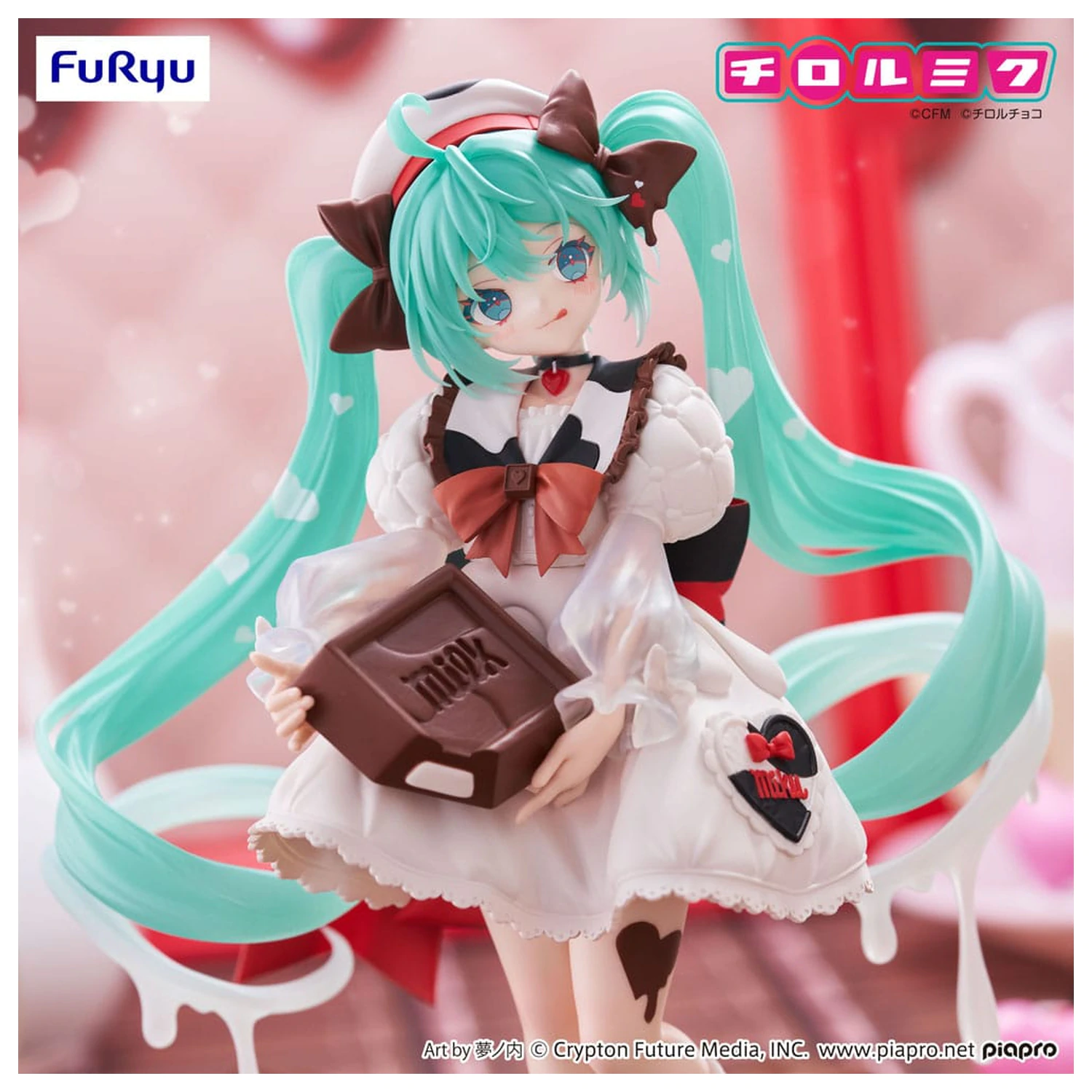 Hatsune Miku x Tirol Choco Trio-Try-iT PVC Statue Hatsune Miku Milk Ver. 18 cm Produktfoto