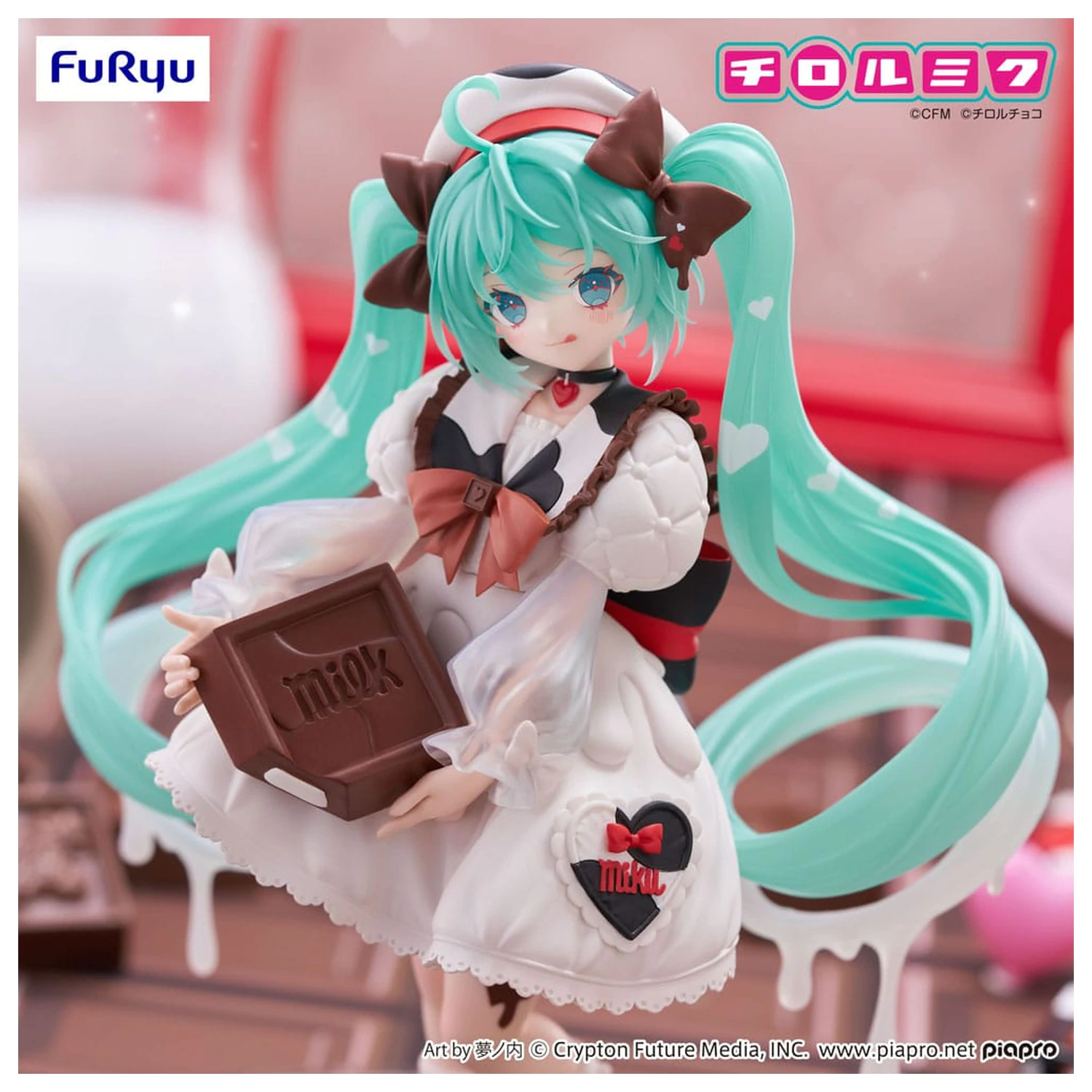 Hatsune Miku x Tirol Choco Trio-Try-iT PVC Statue Hatsune Miku Milk Ver. 18 cm Produktfoto