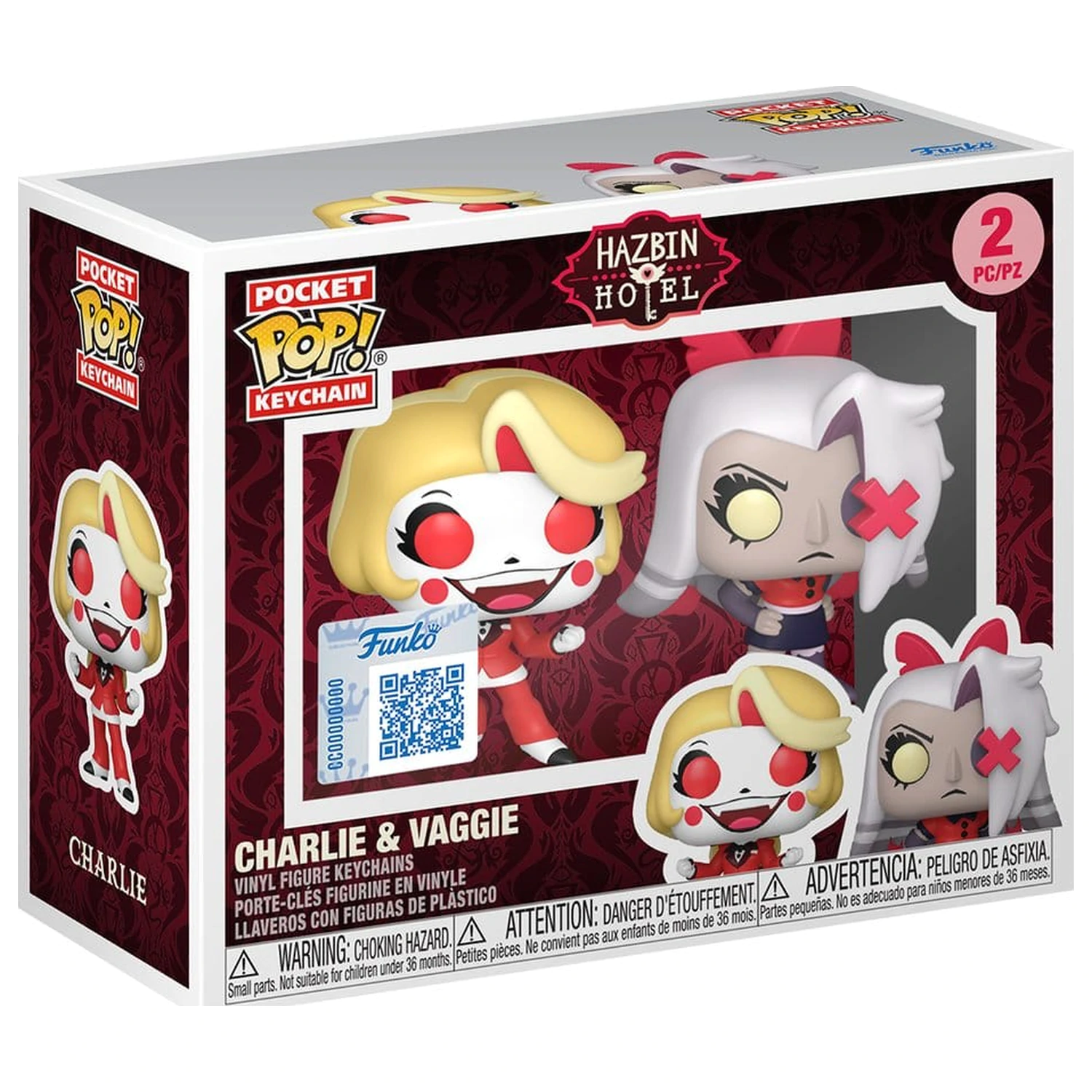Hazbin Hotel Funko POP! Vinyl Schlüsselanhänger 2er-Pack Charlie & Vaggie 4 cm Produktfoto