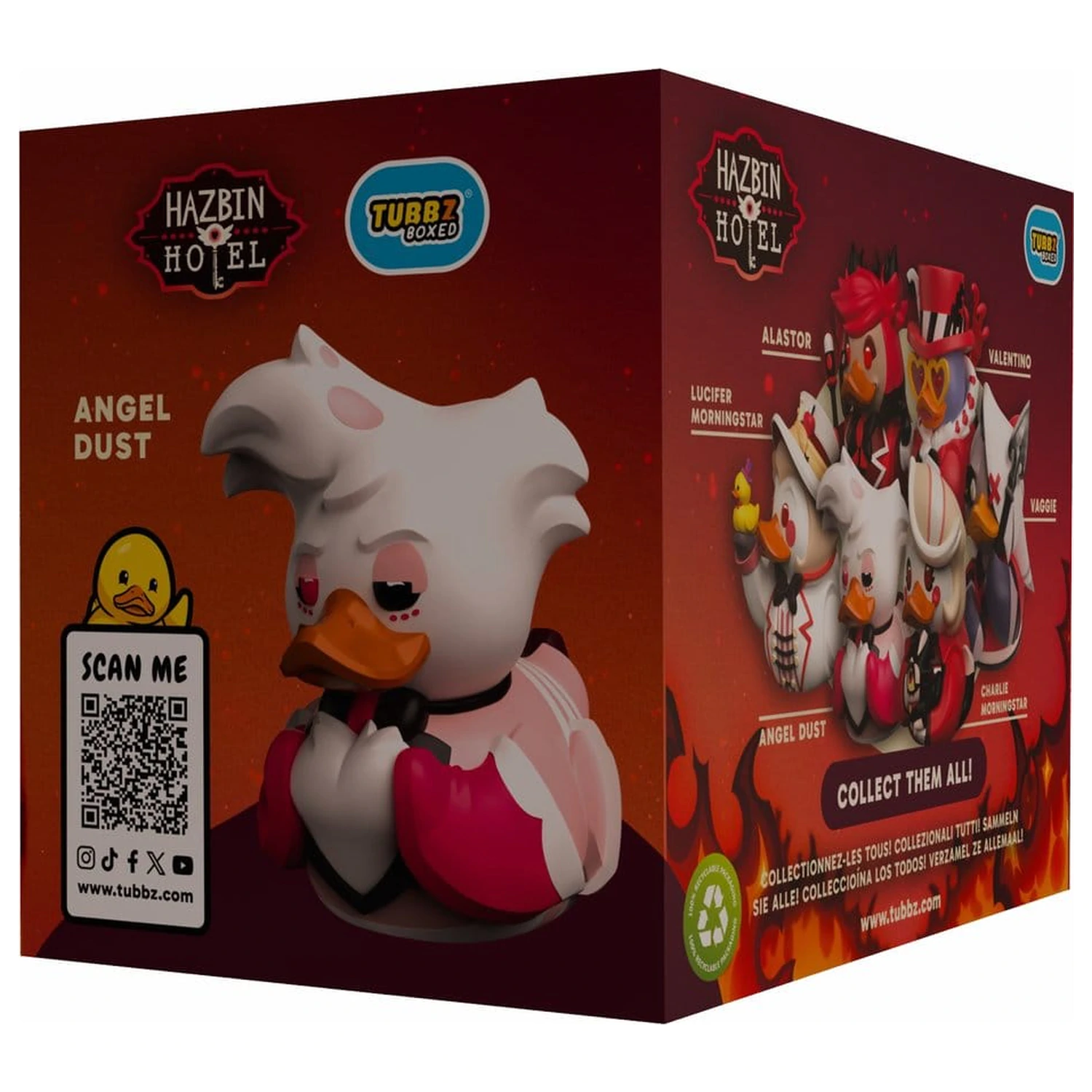 Hazbin Hotel Tubbz PVC Figur Angel Dust Boxed Edition 10 cm Produktfoto