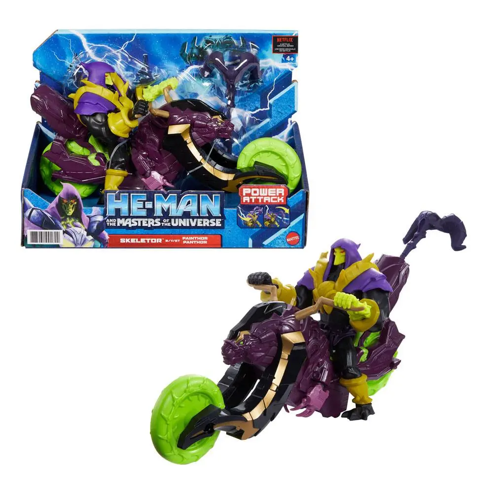 He-Man and the Masters of the Universe Actionfigur mit Fahrzeug 2022 Skeletor &amp; Painthor 14 cm Produktfoto