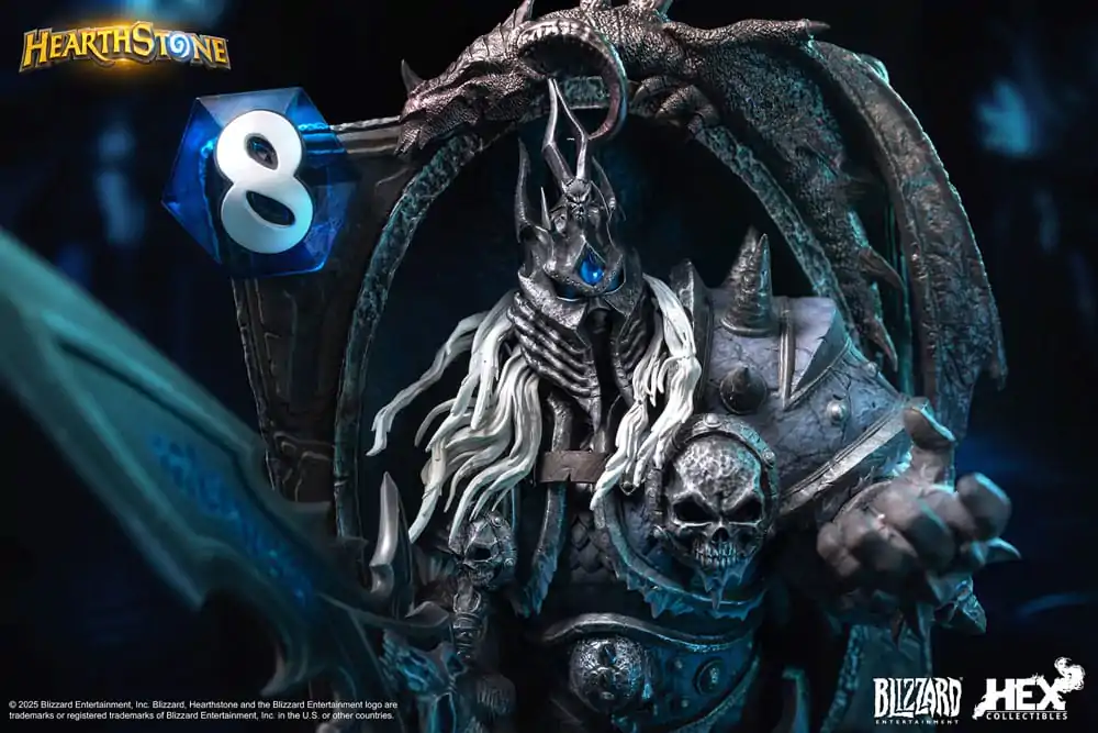 Hearthstone 3D Kunst Rahmen Statue The Lich King 31 cm Produktfoto