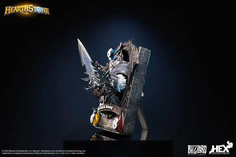 Hearthstone 3D Kunst Rahmen Statue The Lich King 31 cm Produktfoto