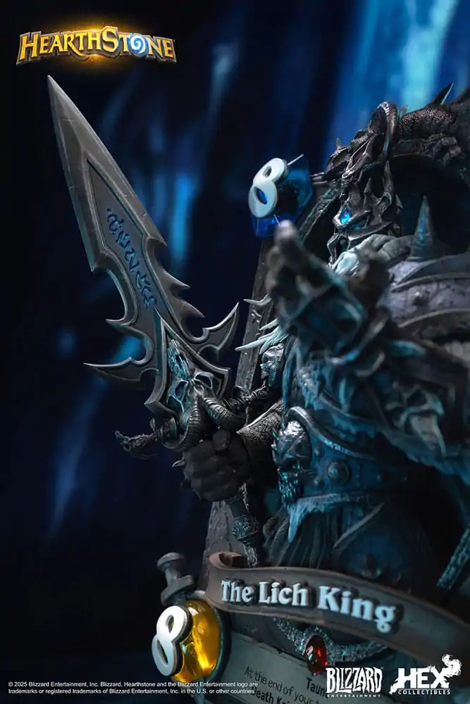 Hearthstone 3D Kunst Rahmen Statue The Lich King 31 cm Produktfoto