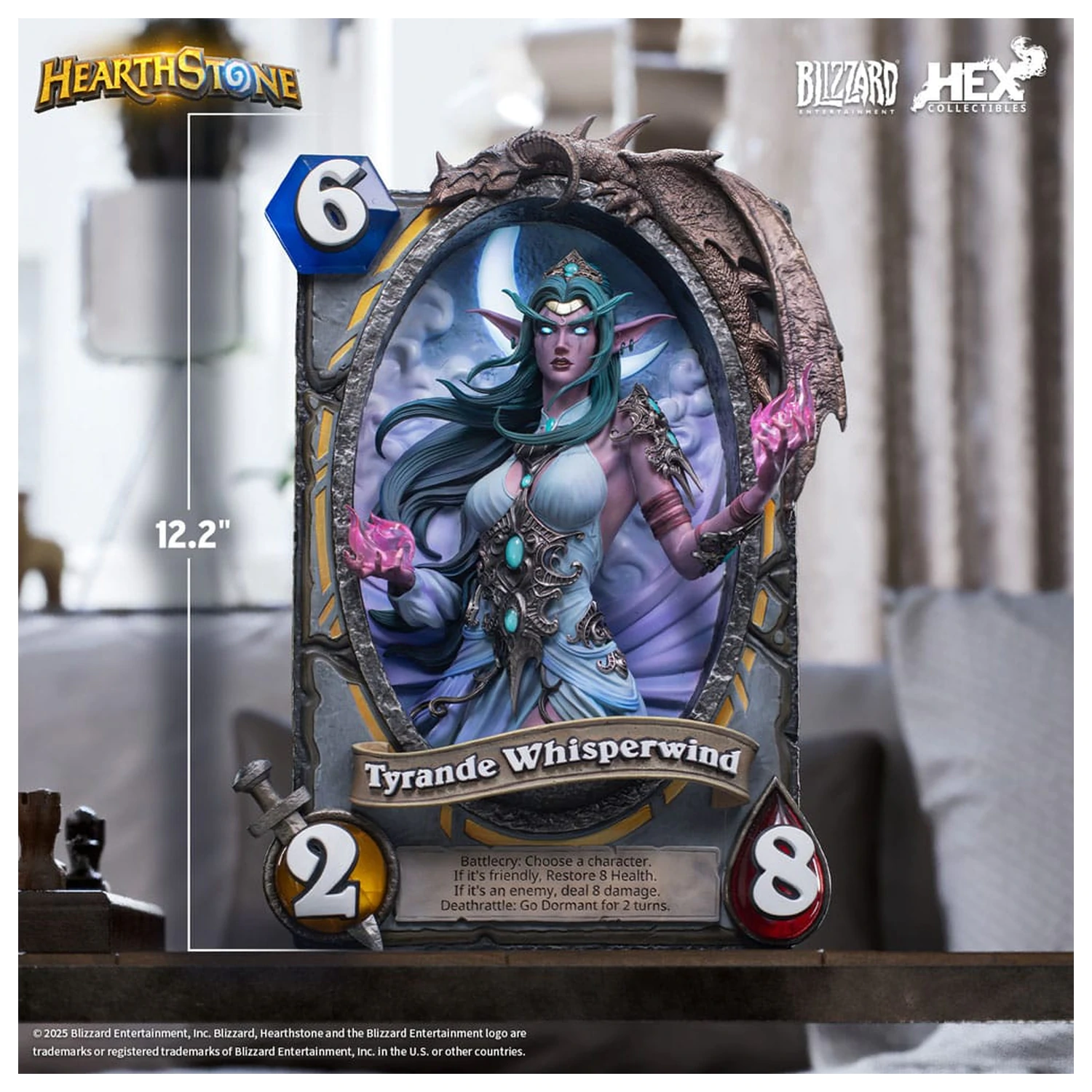 Hearthstone 3D Kunst Rahmen Statue Tyrande Whisperwind 31 cm Produktfoto