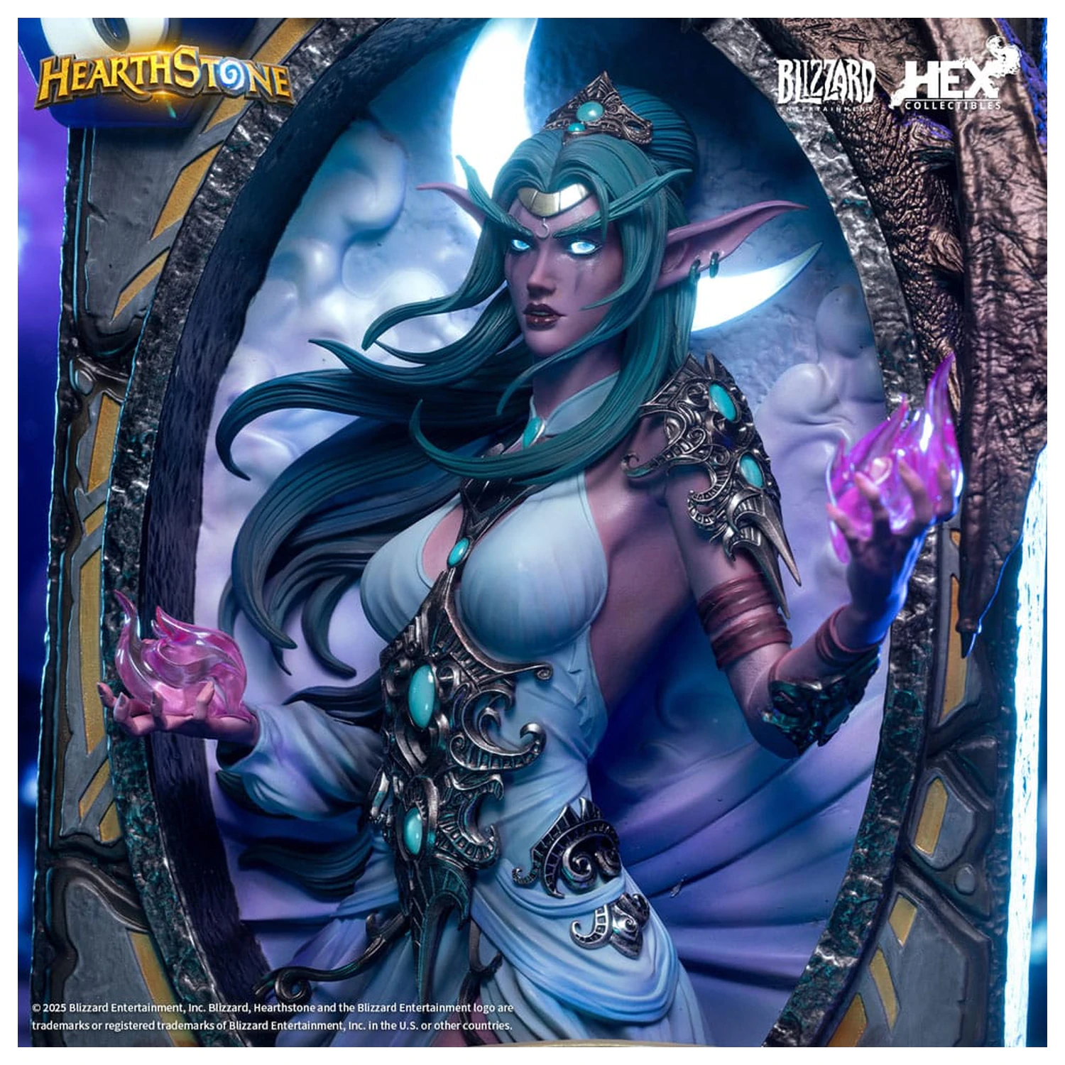 Hearthstone 3D Kunst Rahmen Statue Tyrande Whisperwind 31 cm Produktfoto