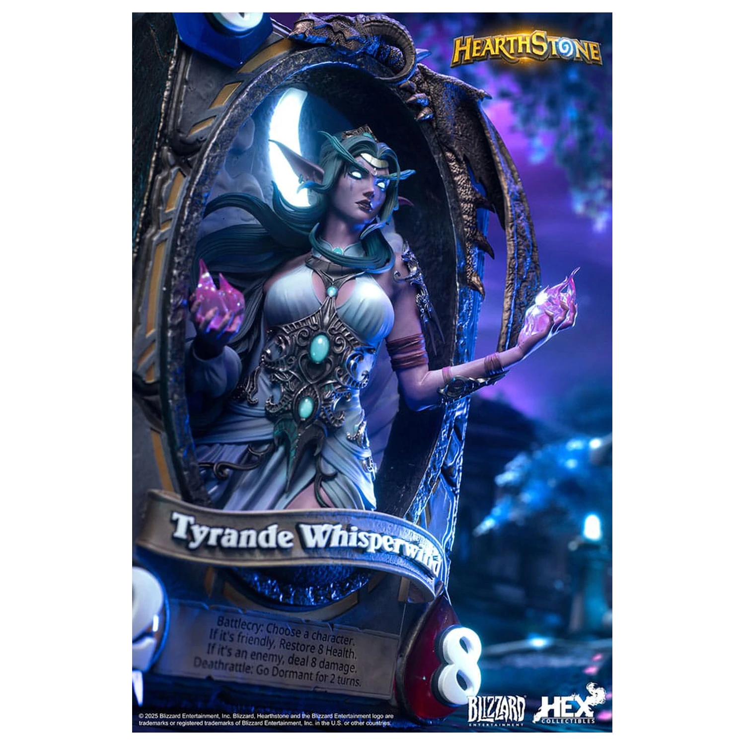Hearthstone 3D Kunst Rahmen Statue Tyrande Whisperwind 31 cm Produktfoto