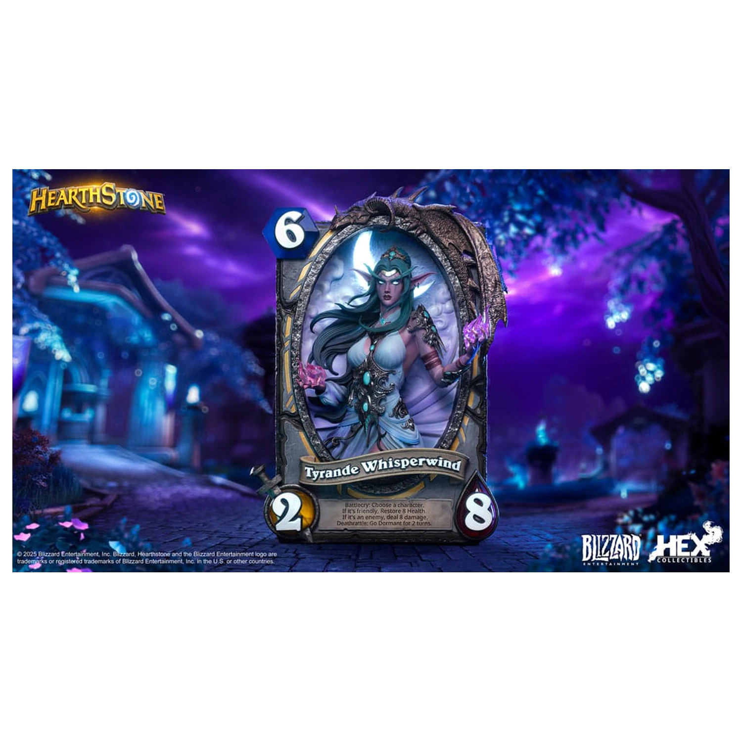 Hearthstone 3D Kunst Rahmen Statue Tyrande Whisperwind 31 cm Produktfoto
