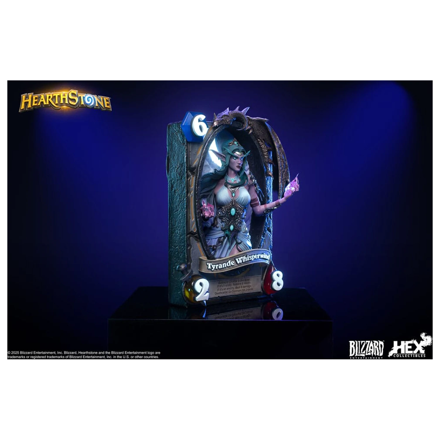 Hearthstone 3D Kunst Rahmen Statue Tyrande Whisperwind 31 cm Produktfoto