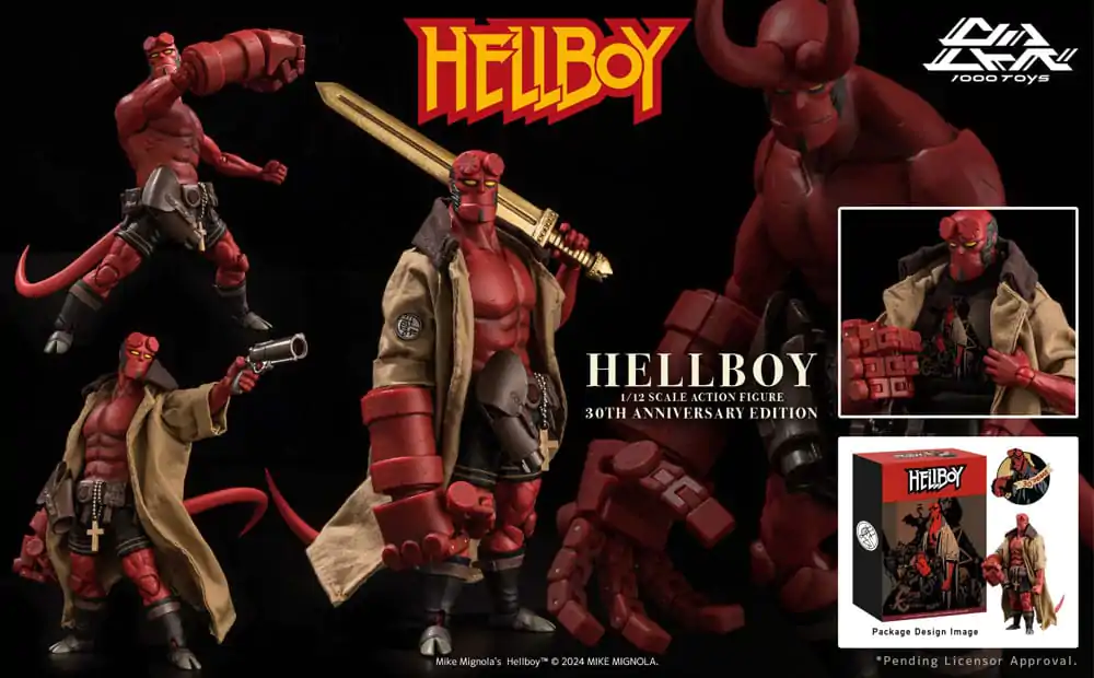 Hellboy Actionfigur 1/12 Hellboy 30th Anniversary Edition 19 cm termékfotó