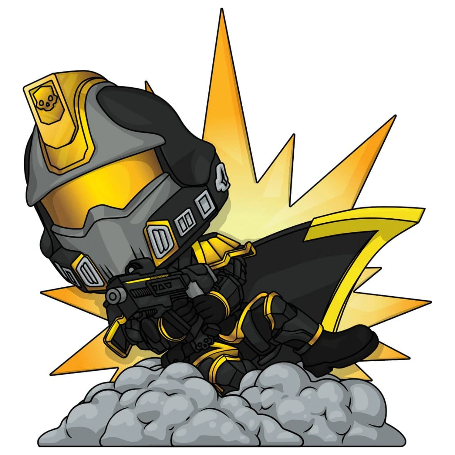 Helldivers 2 Vinyl Figur Hero of the Federation 10 cm Produktfoto