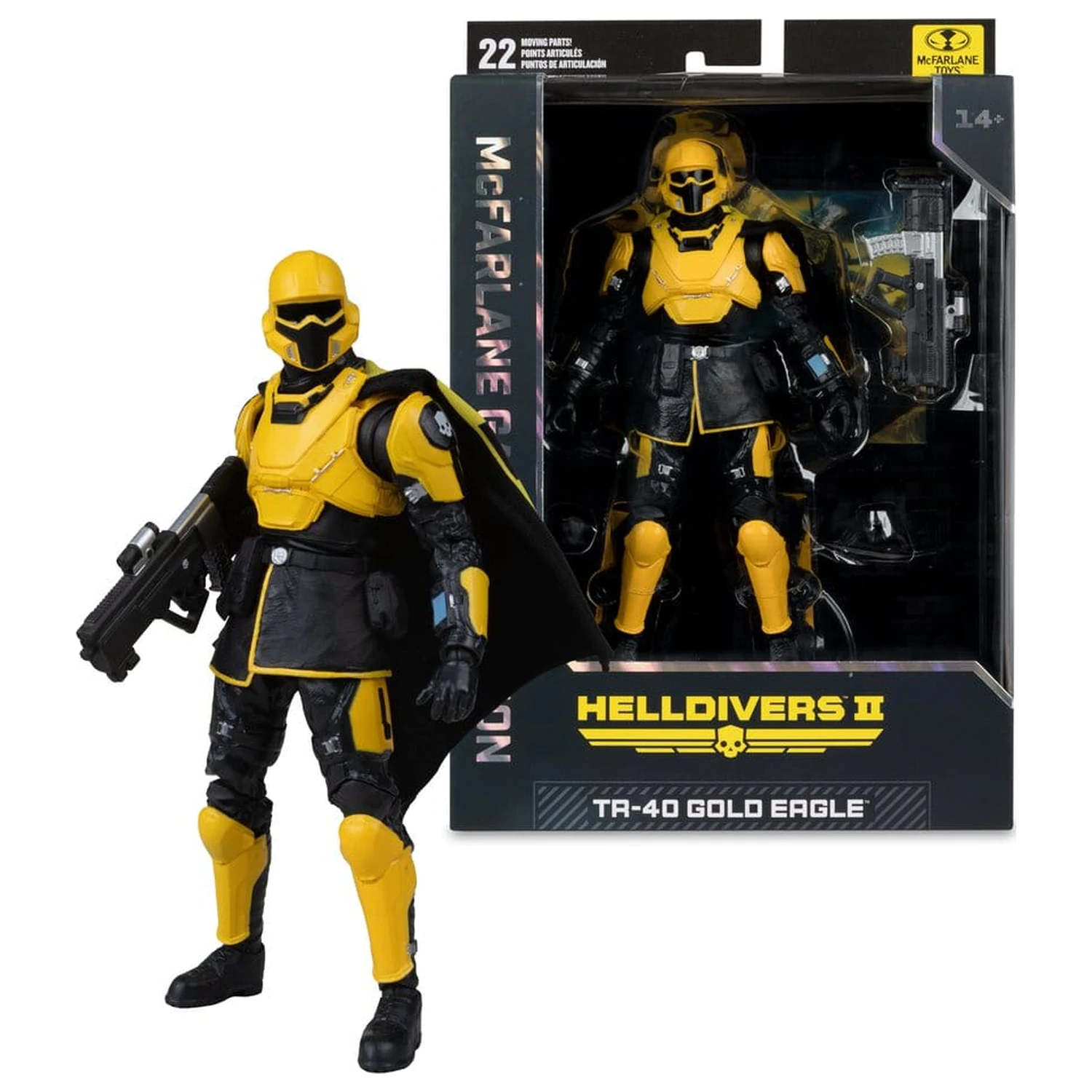 Helldivers II McFarlane Gaming Edition Actionfigur T4-40 Gold Eagle 18 cm Produktfoto
