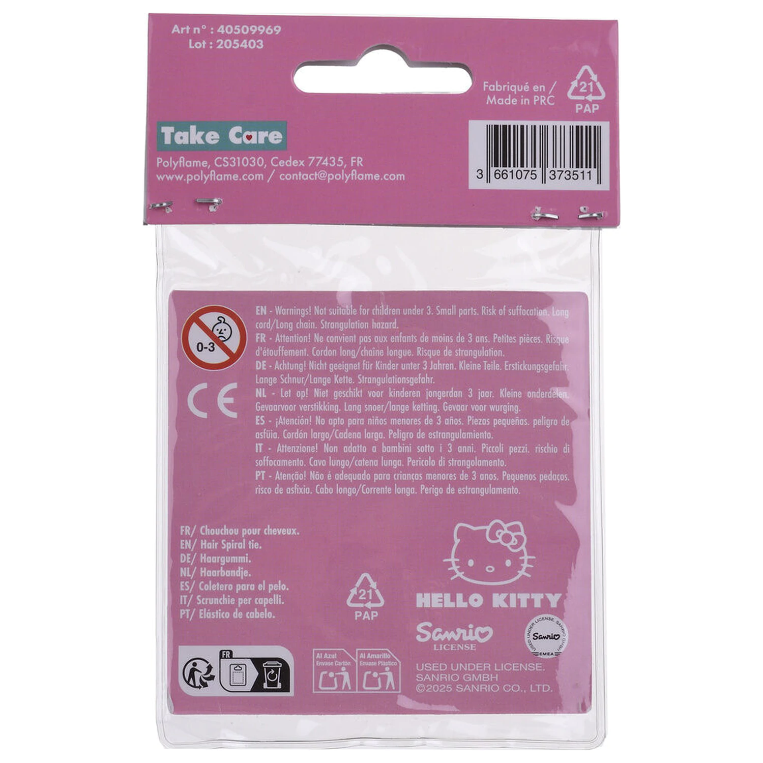 Hello Kitty Pack 2 Haargummis Produktfoto