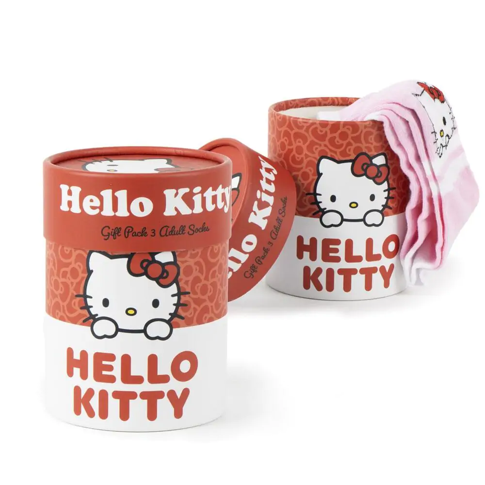 Hello Kitty 3er Pack erwachsen Socken Produktfoto