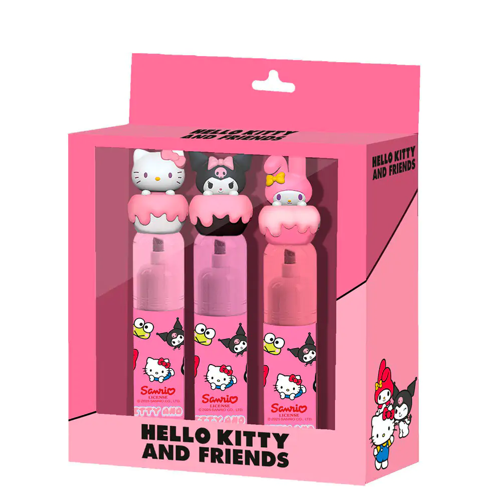 Hello Kitty 3er-Pack Textmarker Produktfoto