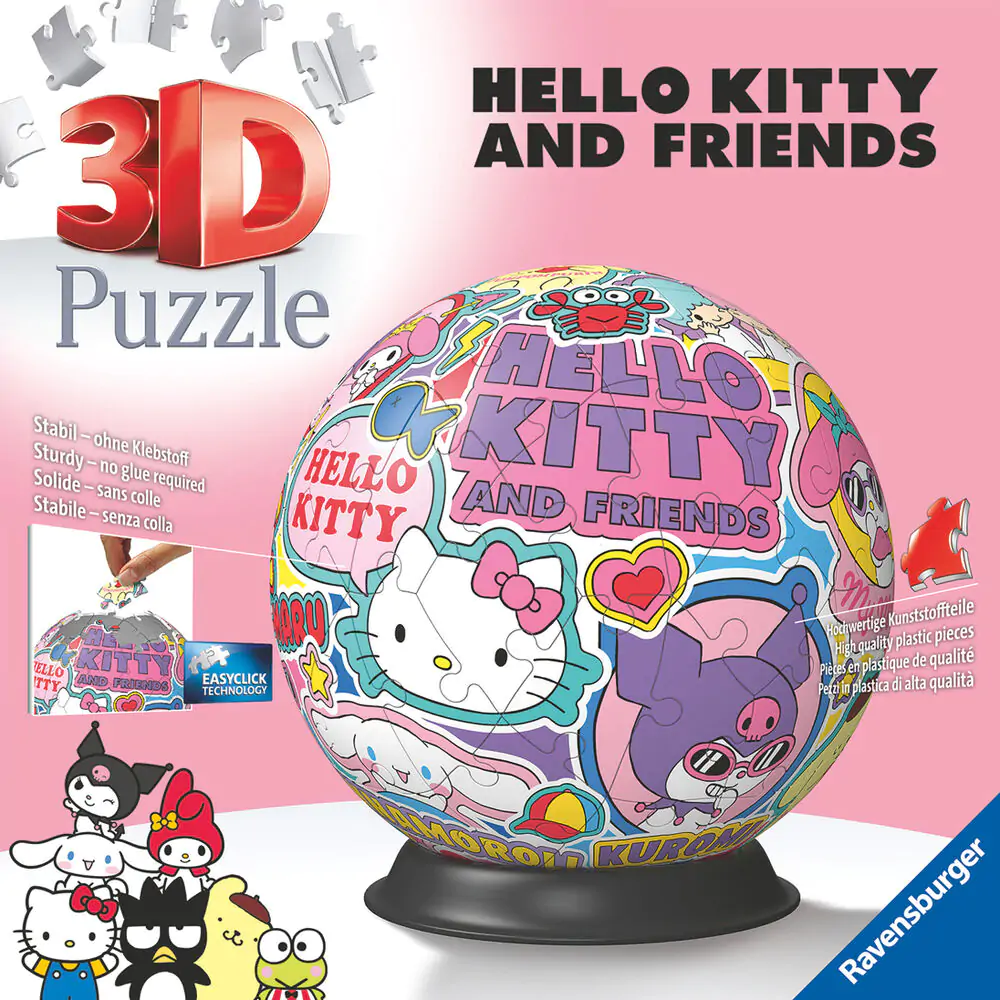 Hello Kitty 3D Puzzle 72-teilig Produktfoto