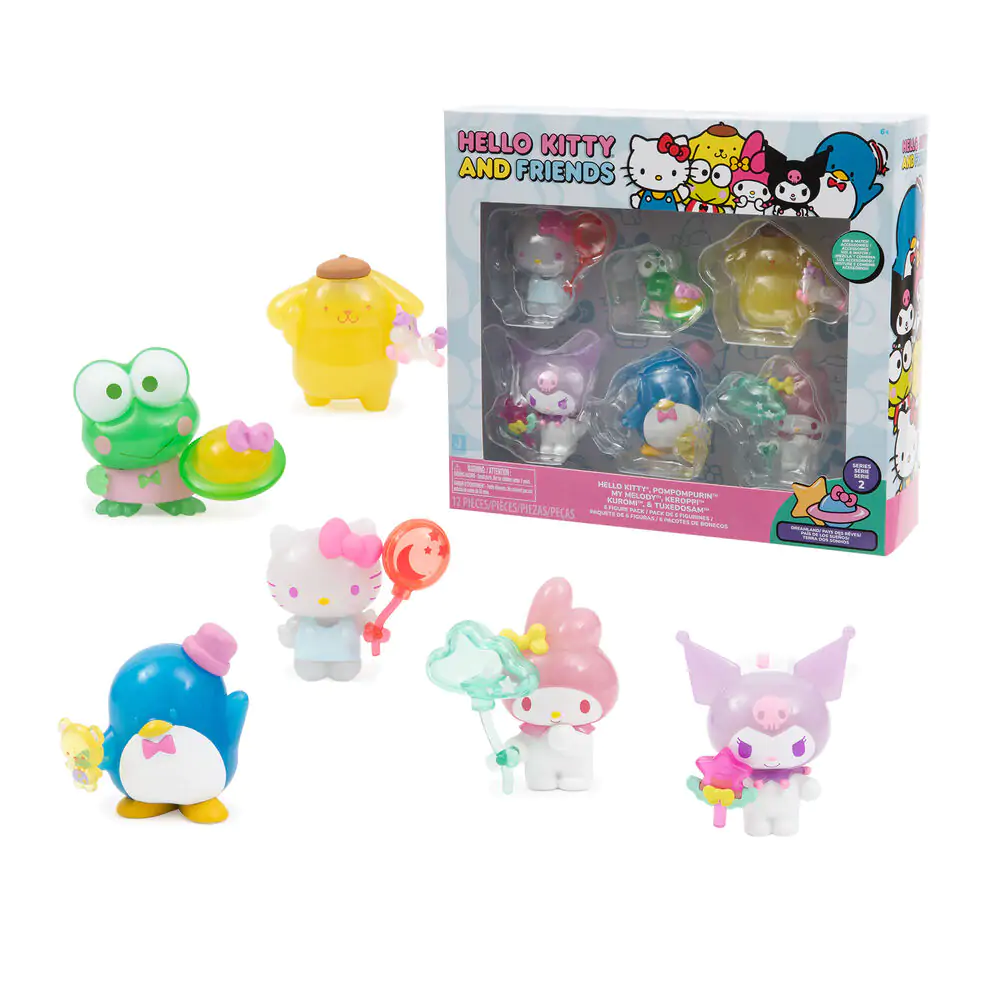 Hello Kitty 6-er Pack Figuren 5cm Produktfoto