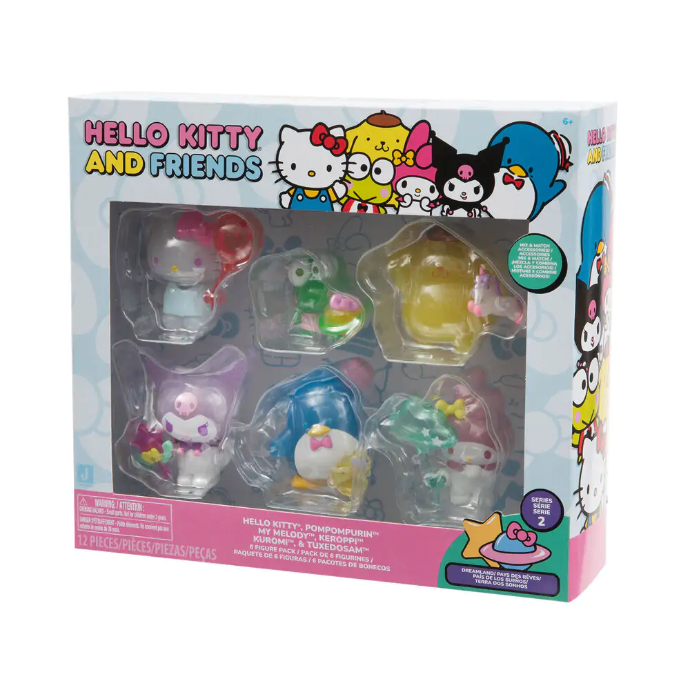 Hello Kitty 6-er Pack Figuren 5cm Produktfoto