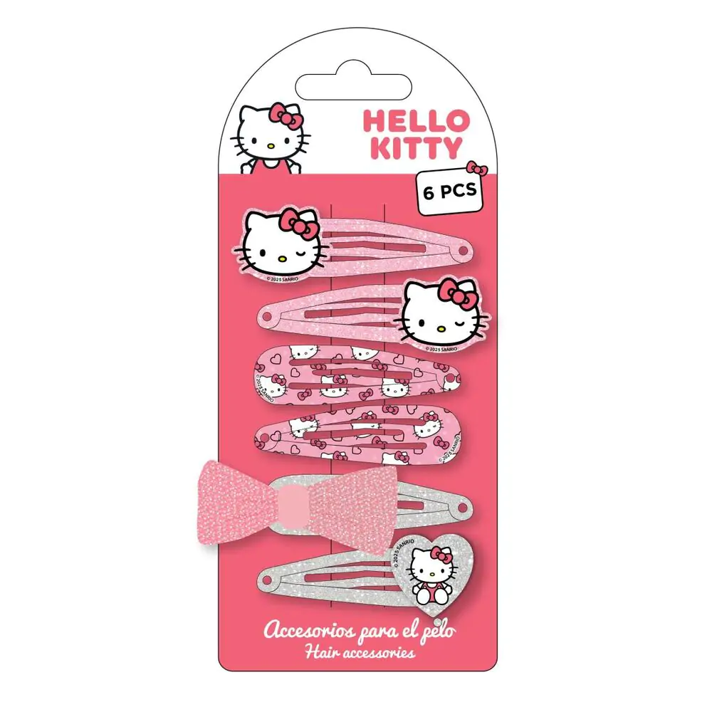 Hello Kitty Set mit 6 Haarspangen Produktfoto