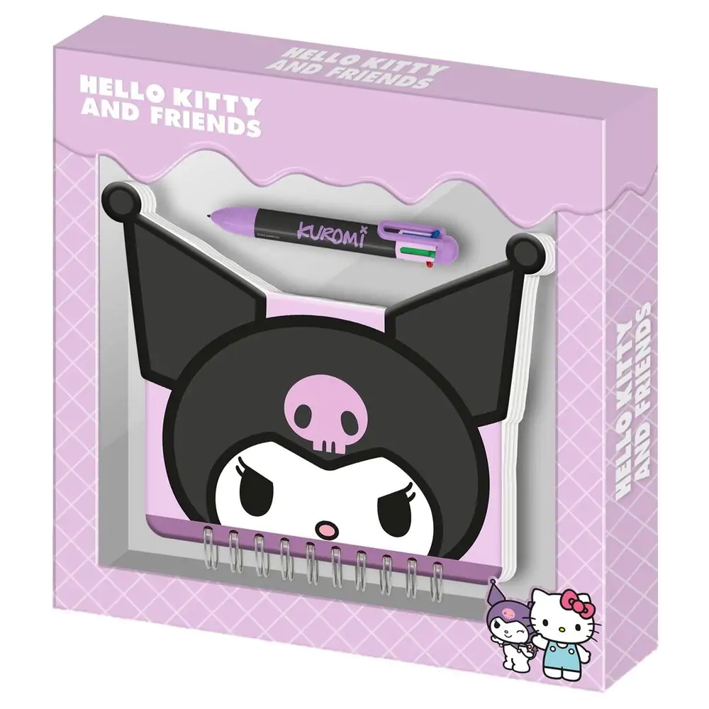 Hello Kitty and Friends Kuromi Tagebuch und Stift Produktfoto