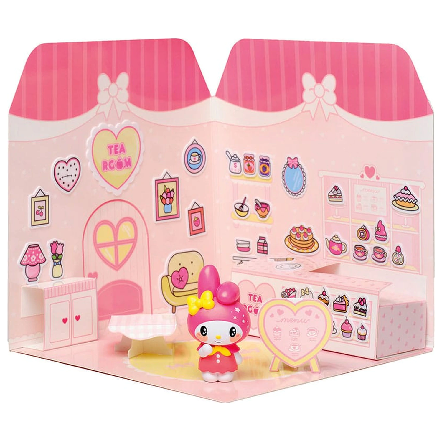 Hello Kitty and Friends Minifiguren Sticker Haus My Melody Teestube Produktfoto