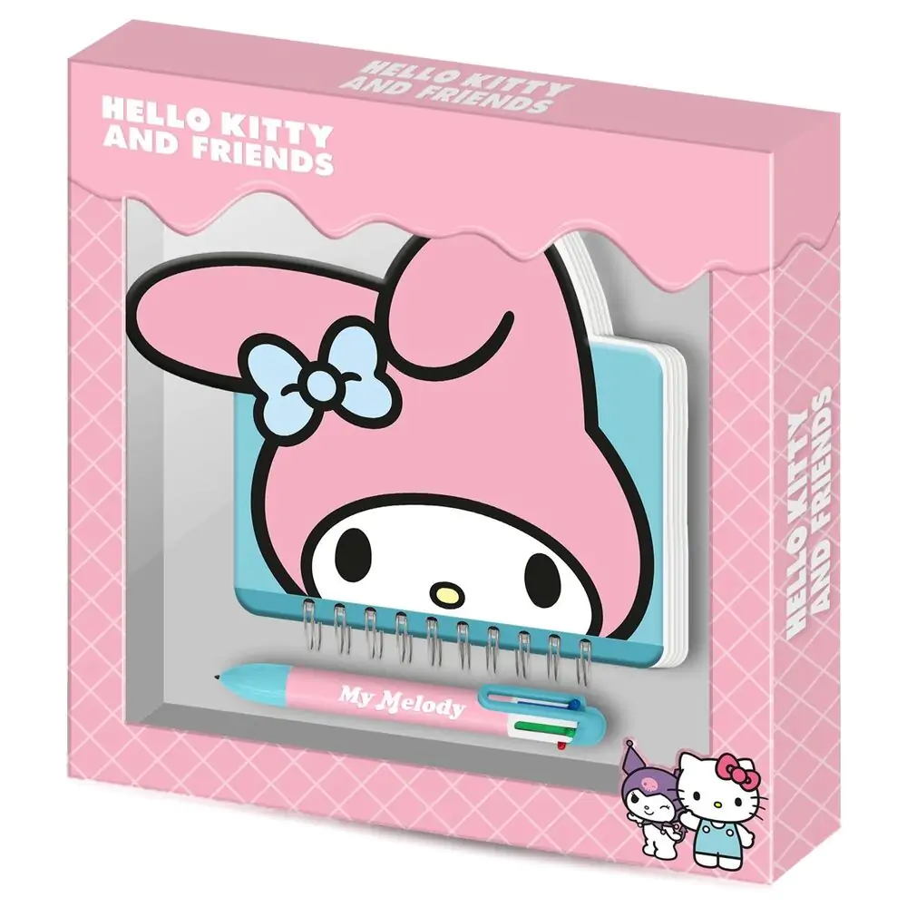 Hello Kitty and Friends My Melody Tagebuch + Stift Produktfoto