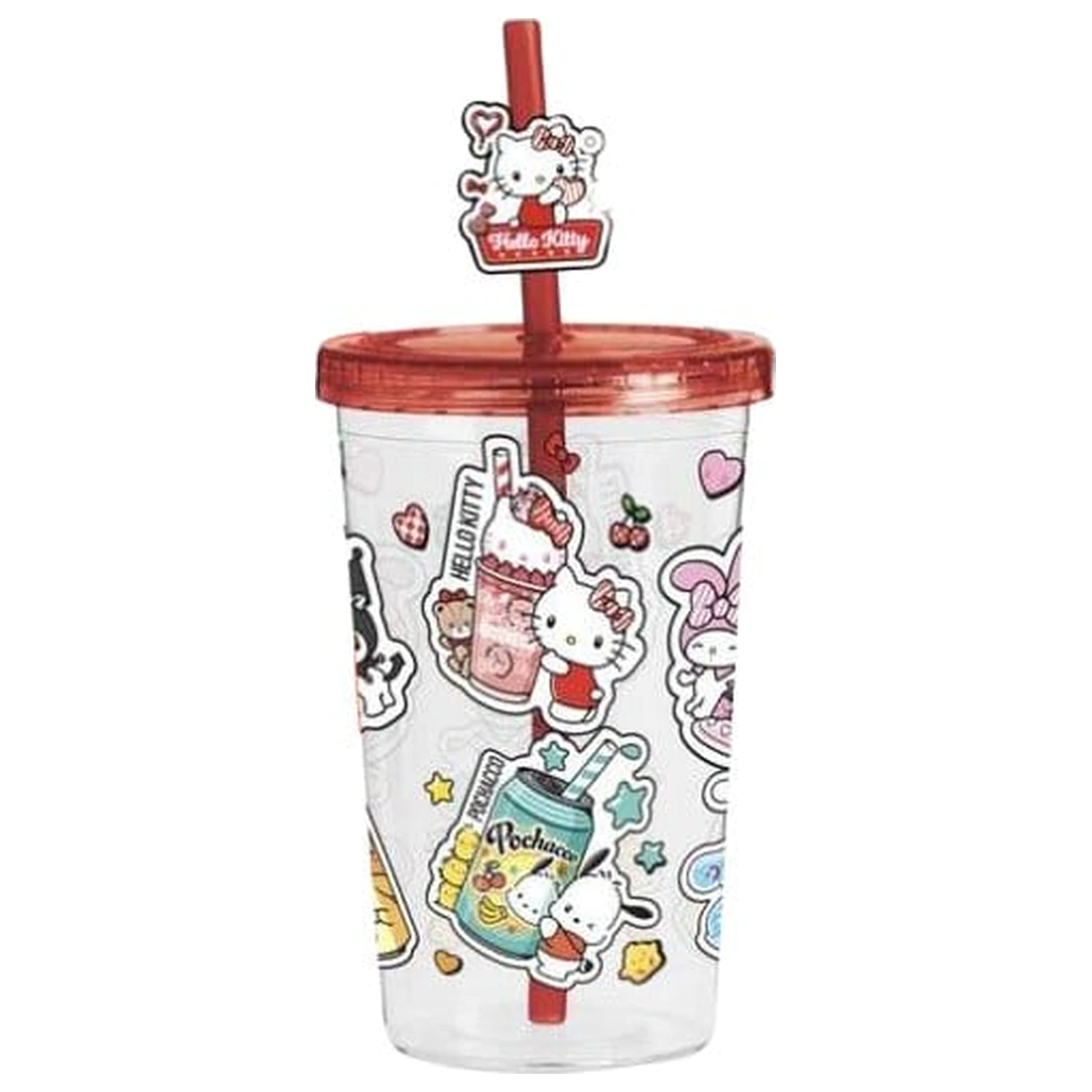Hello Kitty and Friends Trinkbecher mit Strohhalm American Diner Version Produktfoto