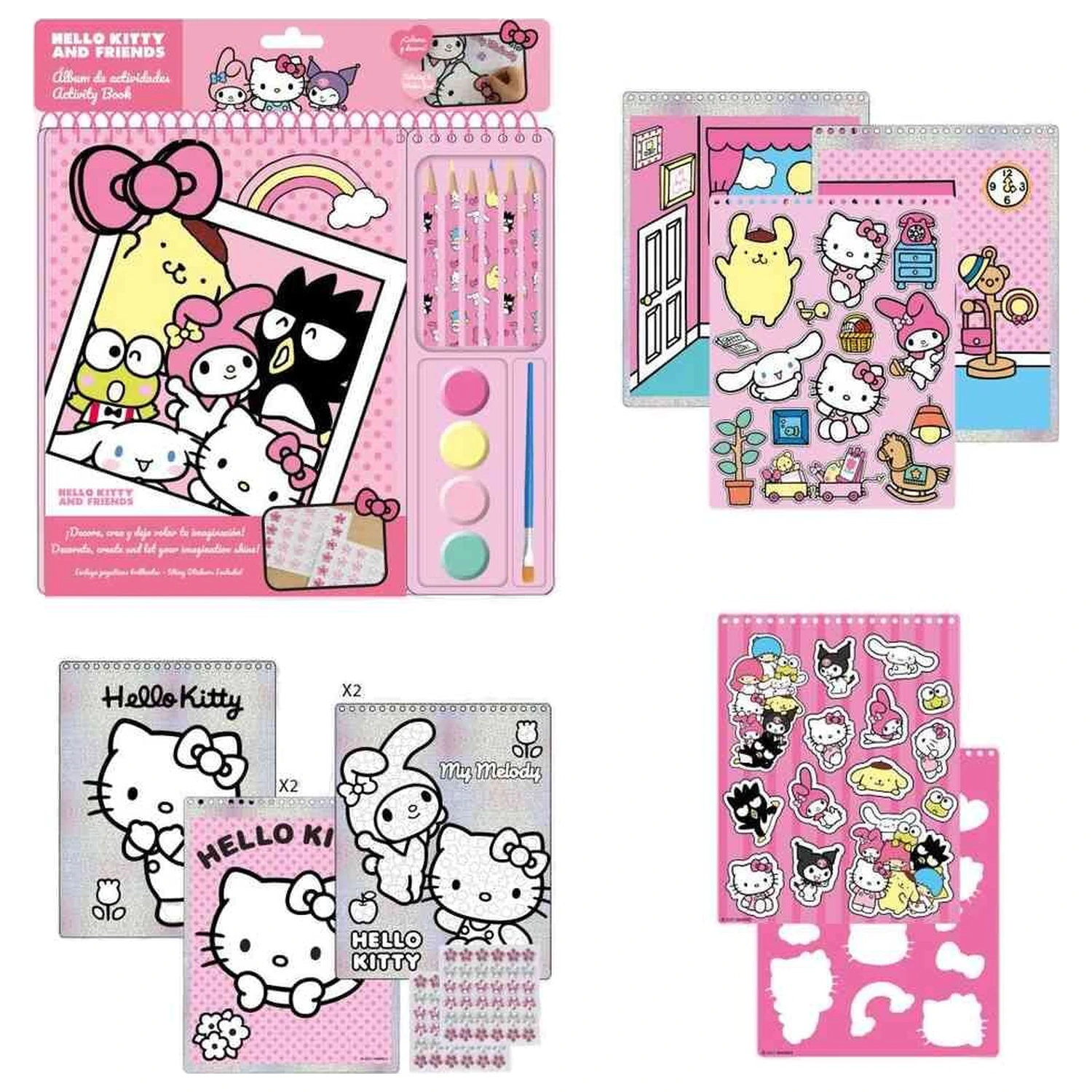 Hello Kitty and Friends Mal- und Aktivitätsbuch Produktfoto