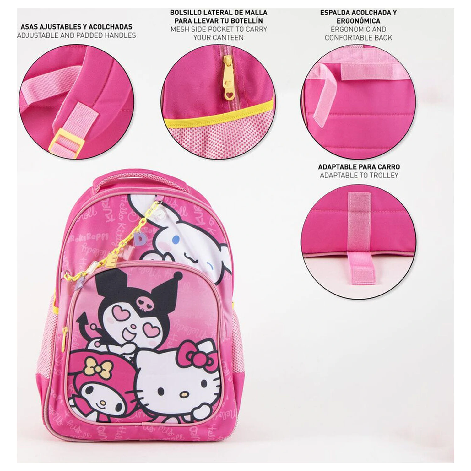 Hello Kitty and Friends anpassbarer Rucksack 42cm Produktfoto